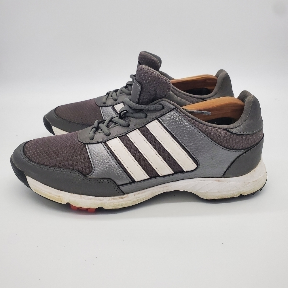 Adidas Tech Response Iron Lace Up Golf Shoes Men's Size 9 Gray White F33551